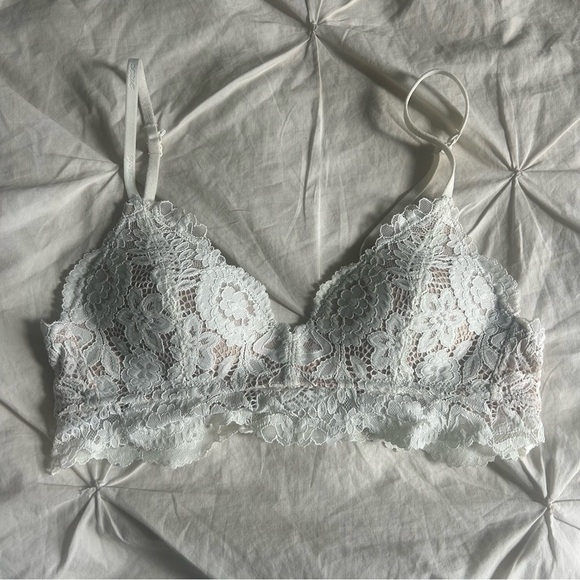 Aerie Womens White Lace Bralette 32A - Picture 1 of 4